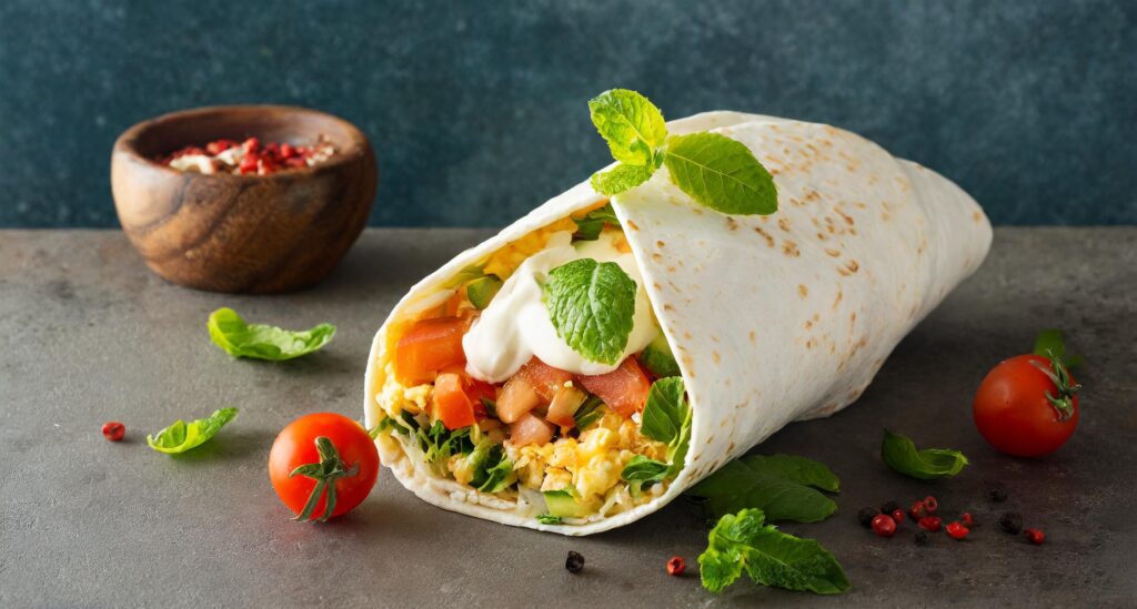 vegetarian breakfast burrito