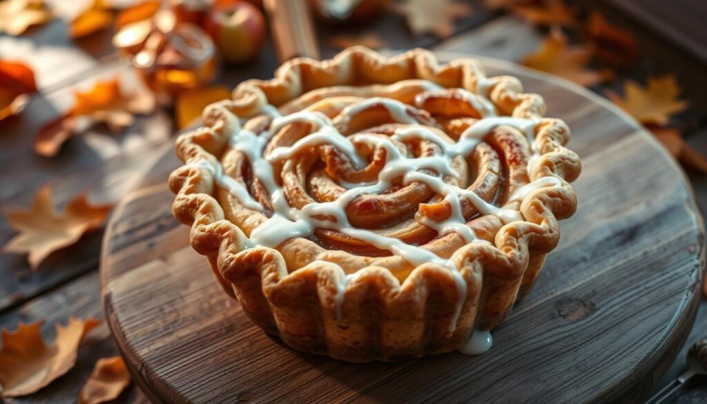 cinnamon roll apple pie