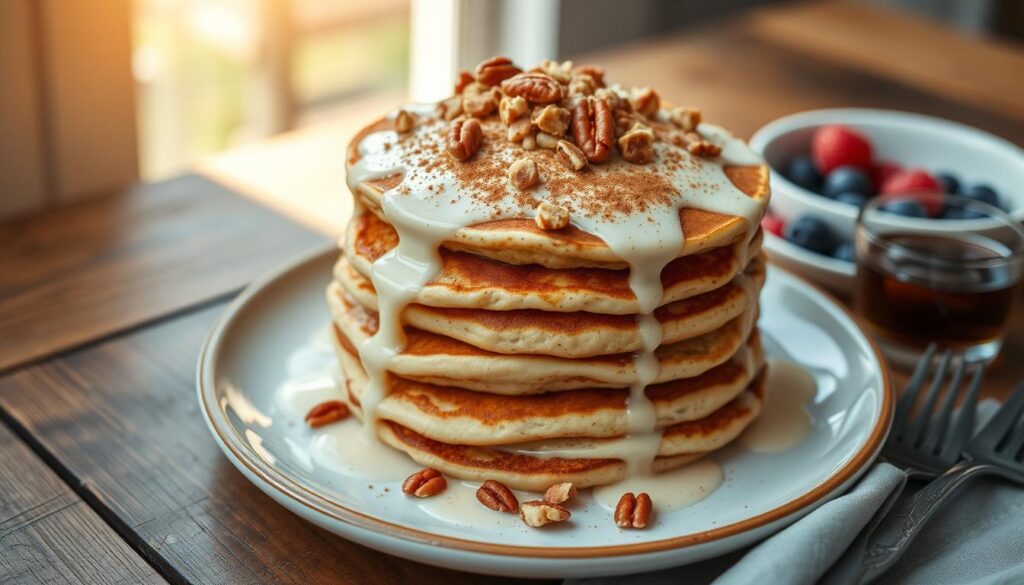 cinnamon roll pancakes