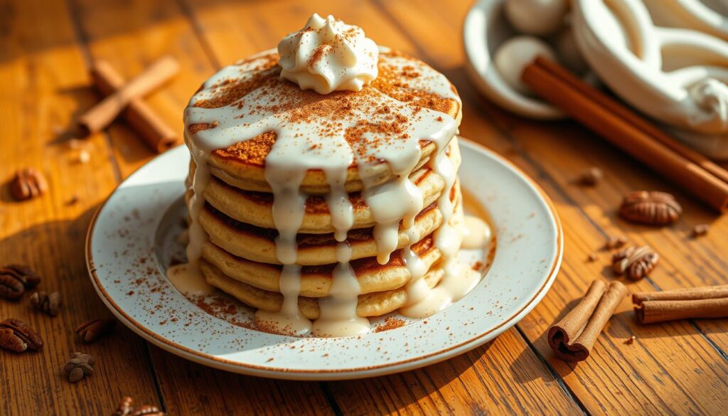 cinnamon roll pancakes