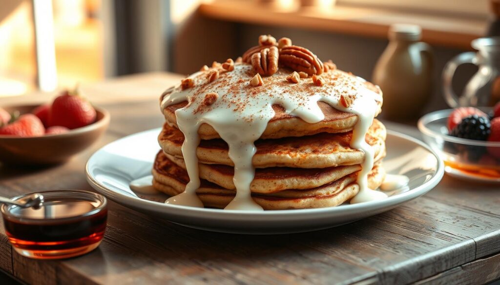 cinnamon roll pancakes