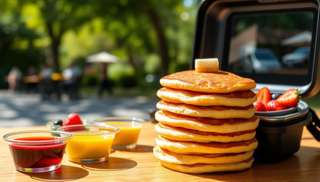 mini pancakes on the go