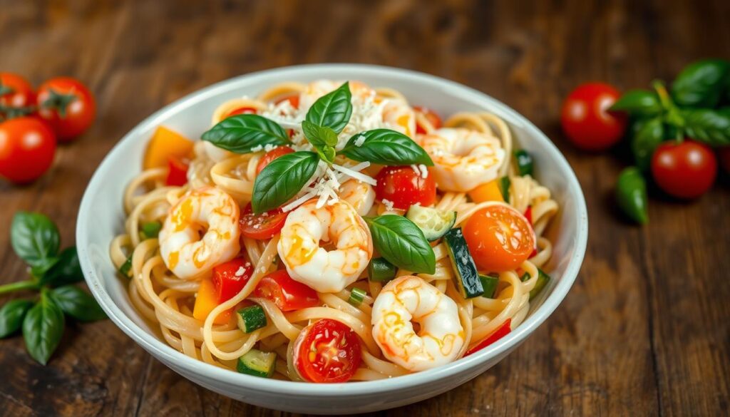 shrimp pasta primavera