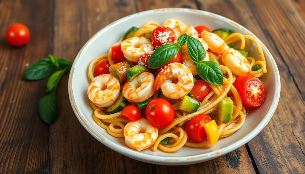 shrimp pasta primavera