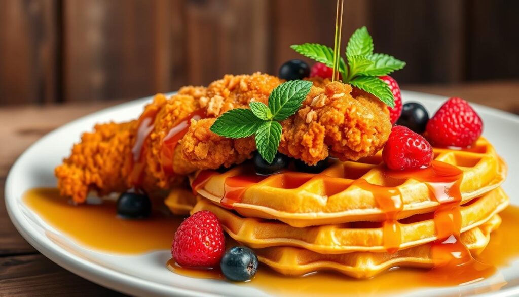 chicken and waffles