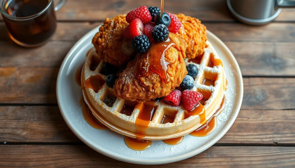 chicken and waffles