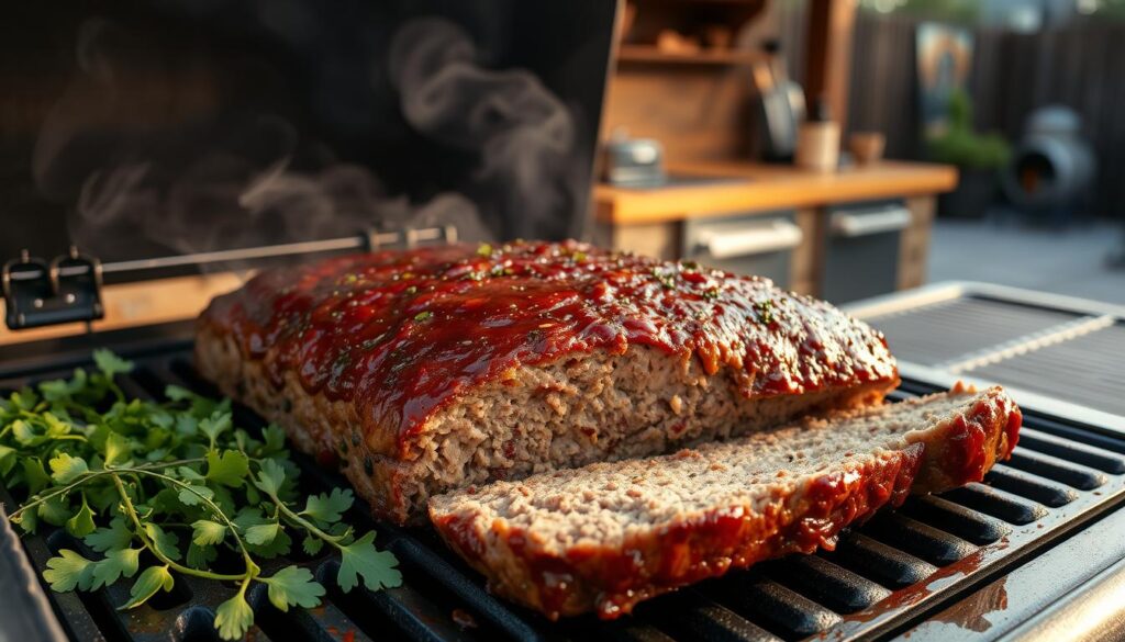 smoked meatloaf on pellet grill