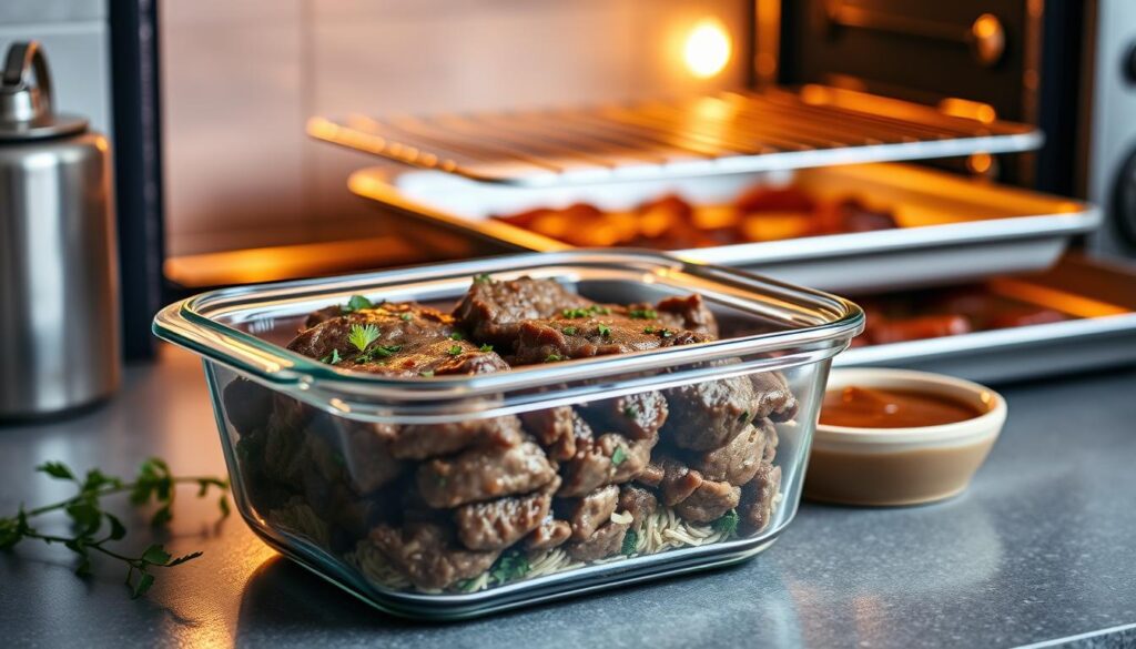 storing and reheating salisbury steak