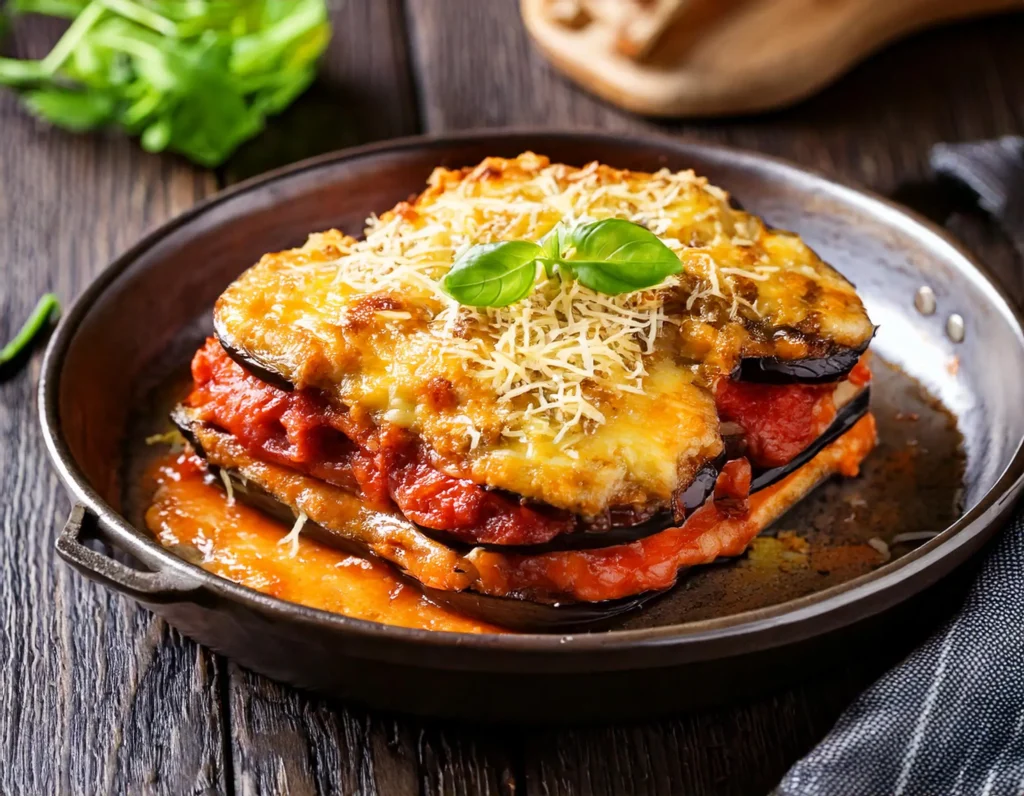 YummyWhirl Vegan eggplant parmesan