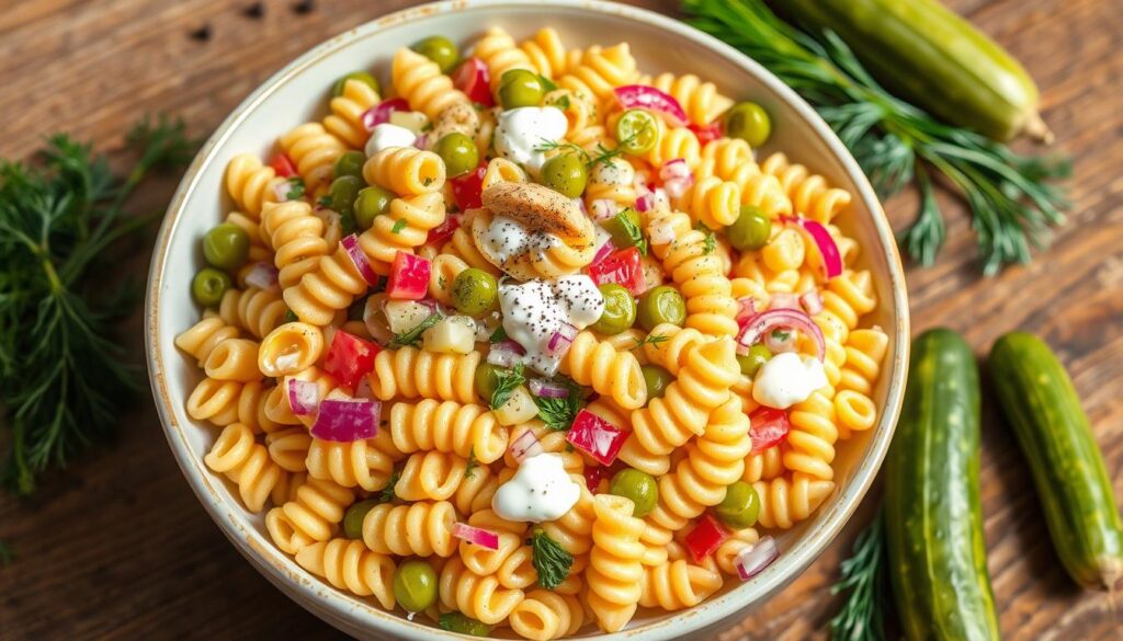 dill pickle pasta salad recipe