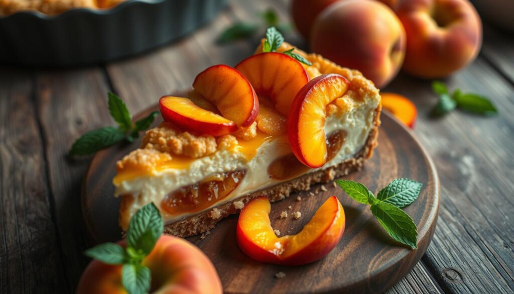 peach cheesecake