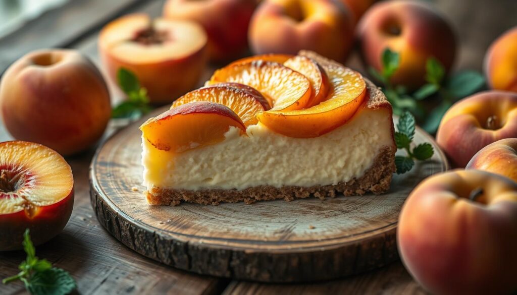 peach cobbler cheesecake