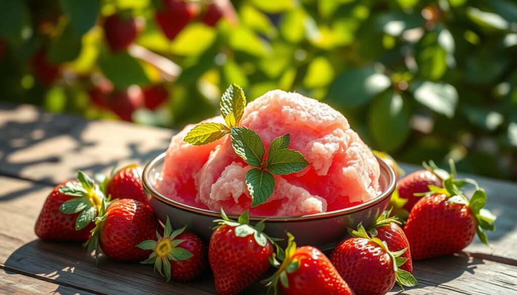 strawberry sorbet